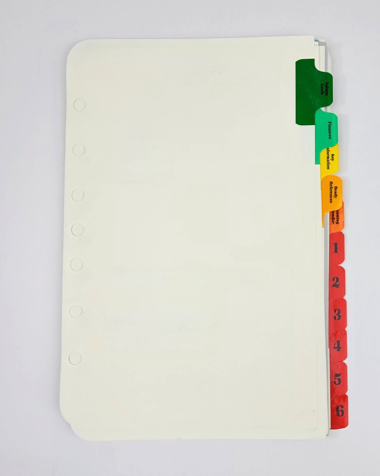 Franklin Covey Classic Size Lined Planner Paper Address Tabbed Dividers Inserts