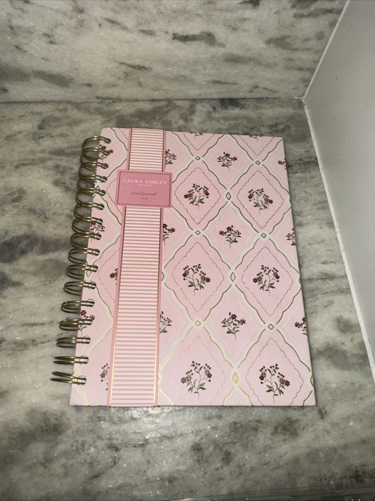Laura Ashley Lined Journal 6 x 8” ~ A5 ~ Pink Floral Design NICE FAST SHIP