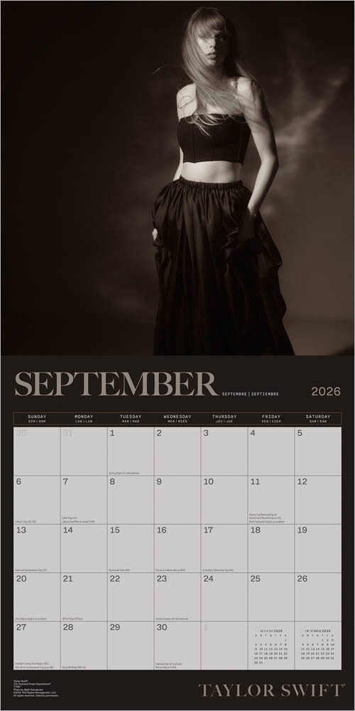 Taylor Swift | 2026 12×24″ 18 Months Square Wall Calendar | Jul ’25-Dec ’26