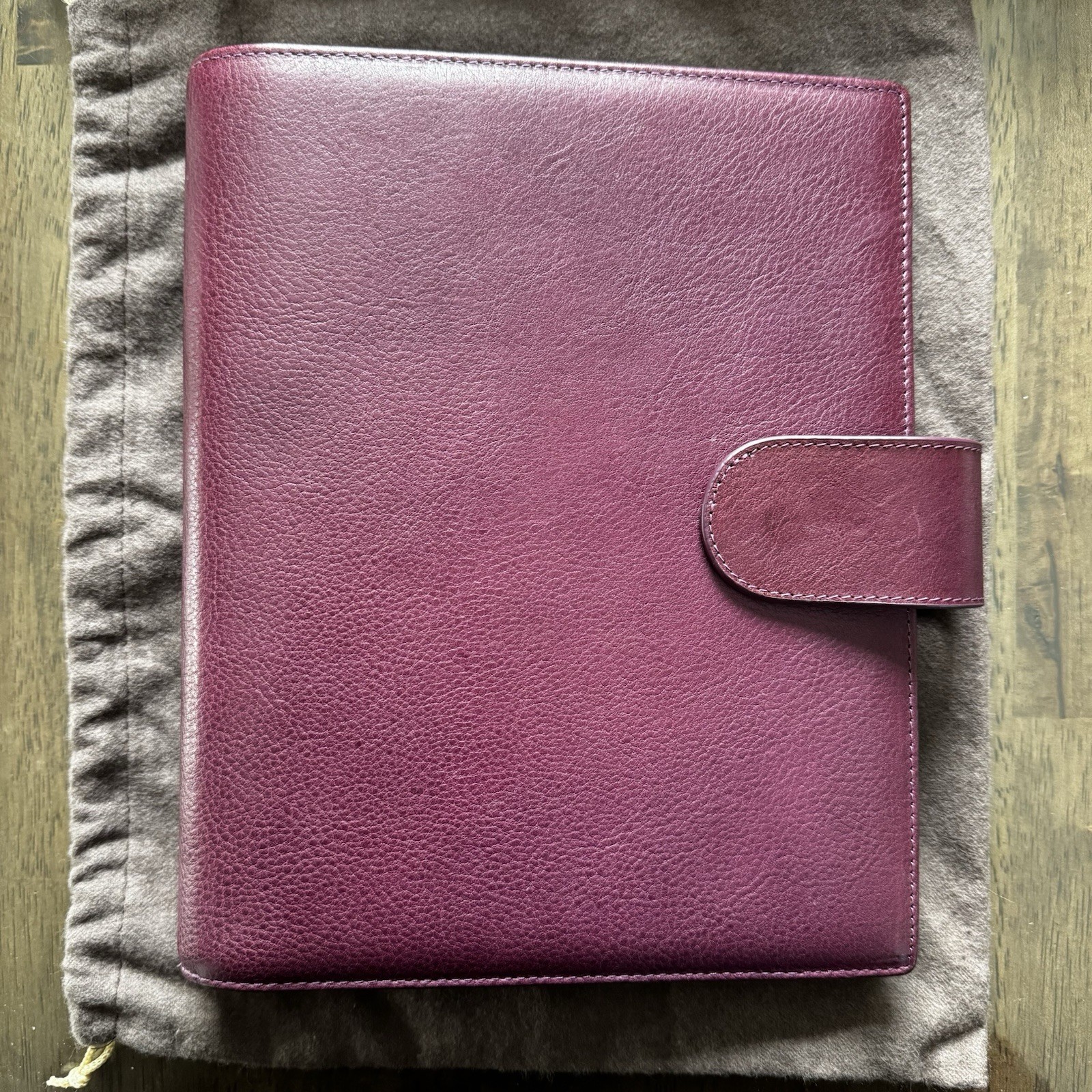 Gillio A5 Amica -Purple Leather Organizer 30MM Large