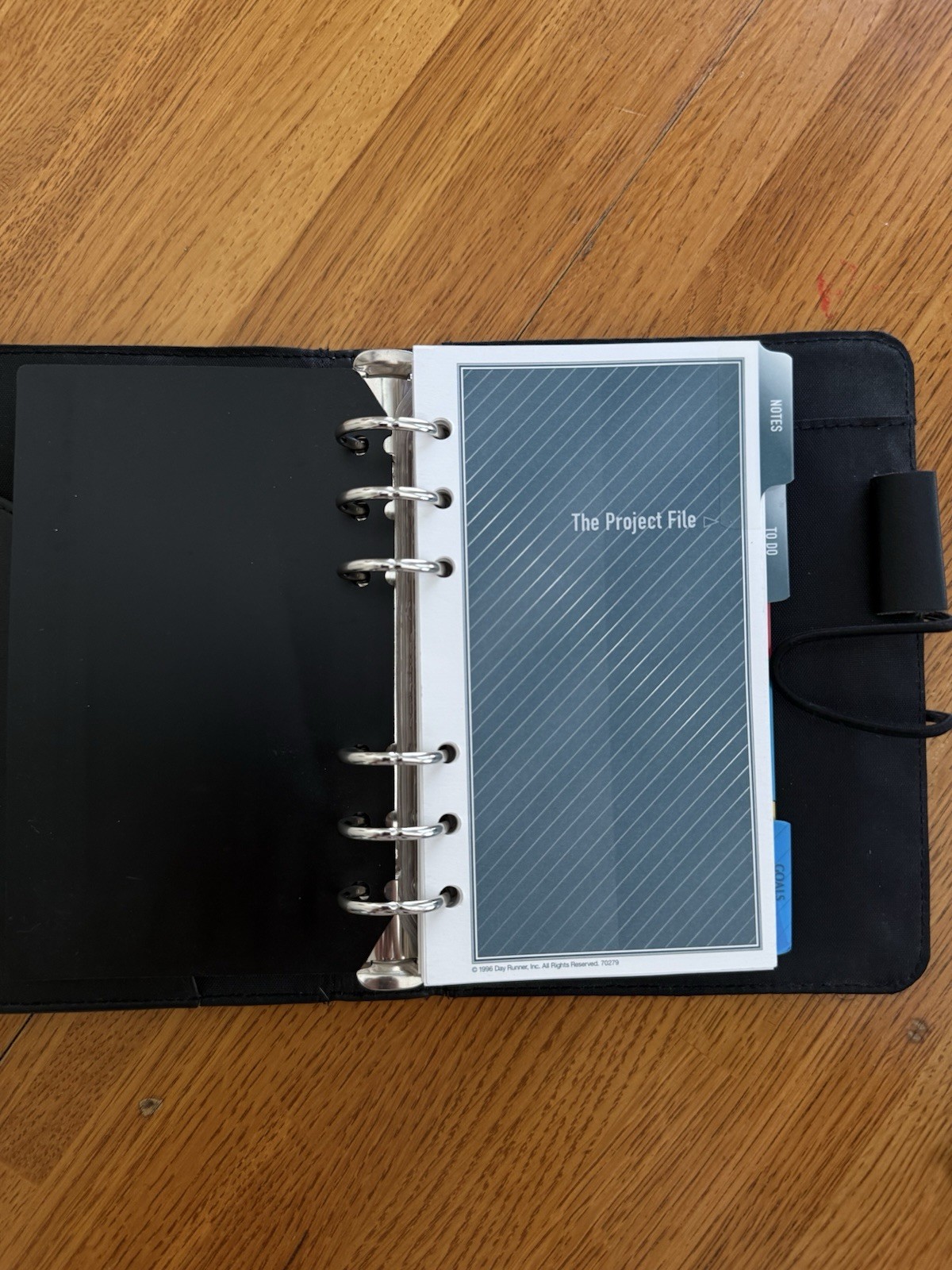 Vintage Y2K Disney Day timer Black Faux Leather Planner