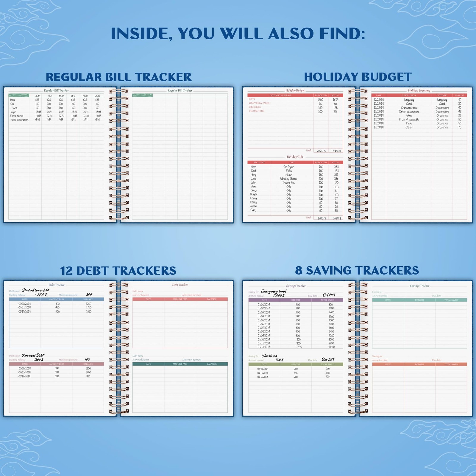 Legend Planner Legend Budget Bill Organizer For Household Budgeting Mystic Blue