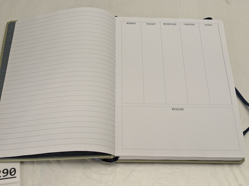 Open Weekly Planner Scheduler Daily Planner Agenda Diary Notebook Hard Cover