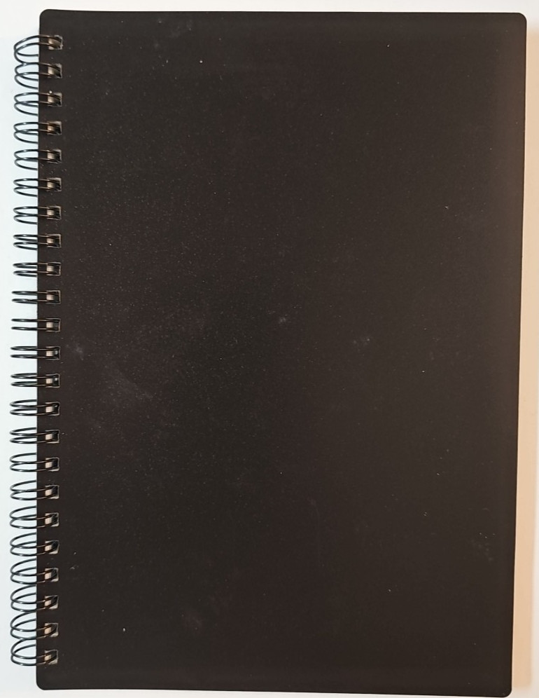 Lined Notebook PVC Cover 80 Lined Double-Spiraled Sheets 6 Colors 5.5 x8.5″ NEW