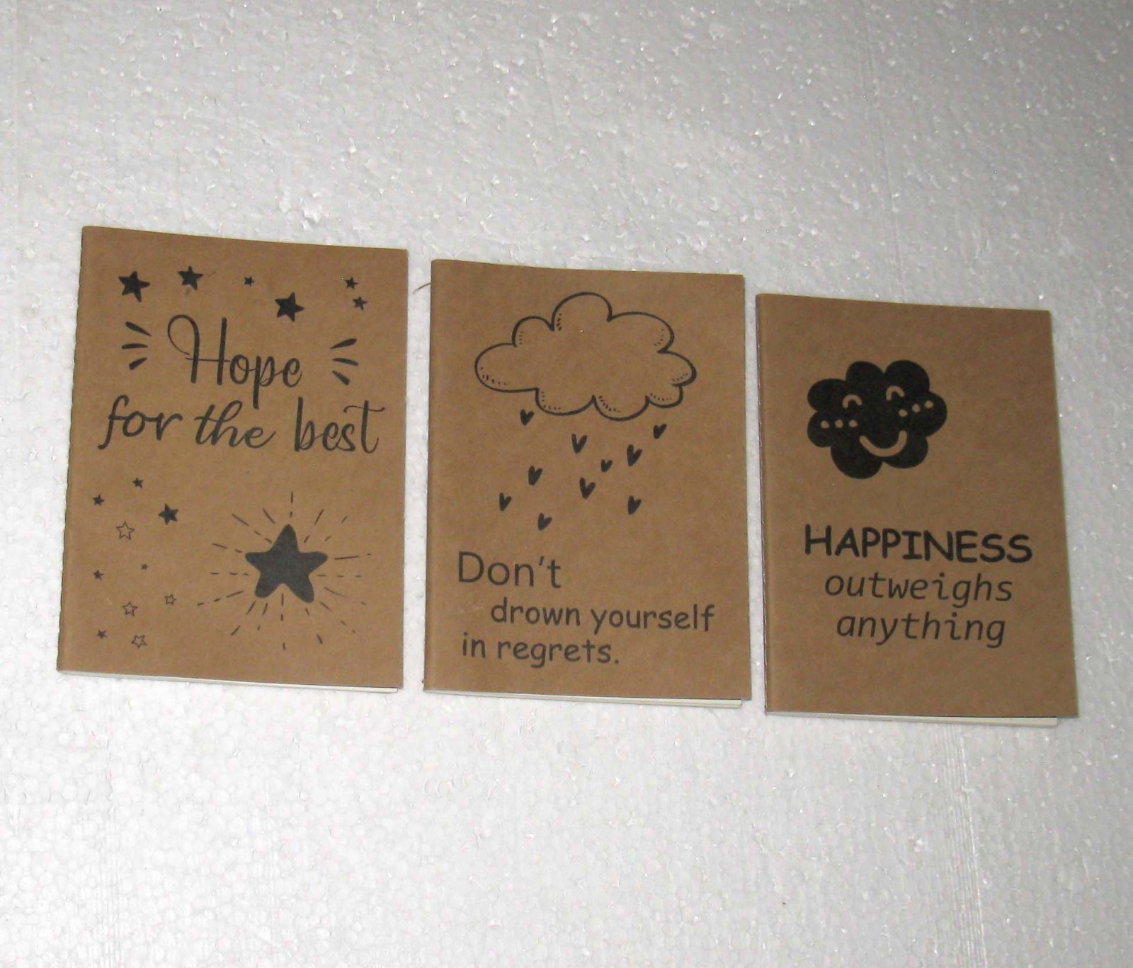 Lot of 3 Feela Inspirational Journals Happiness Outweighs Everything + 5 1/2″x4″