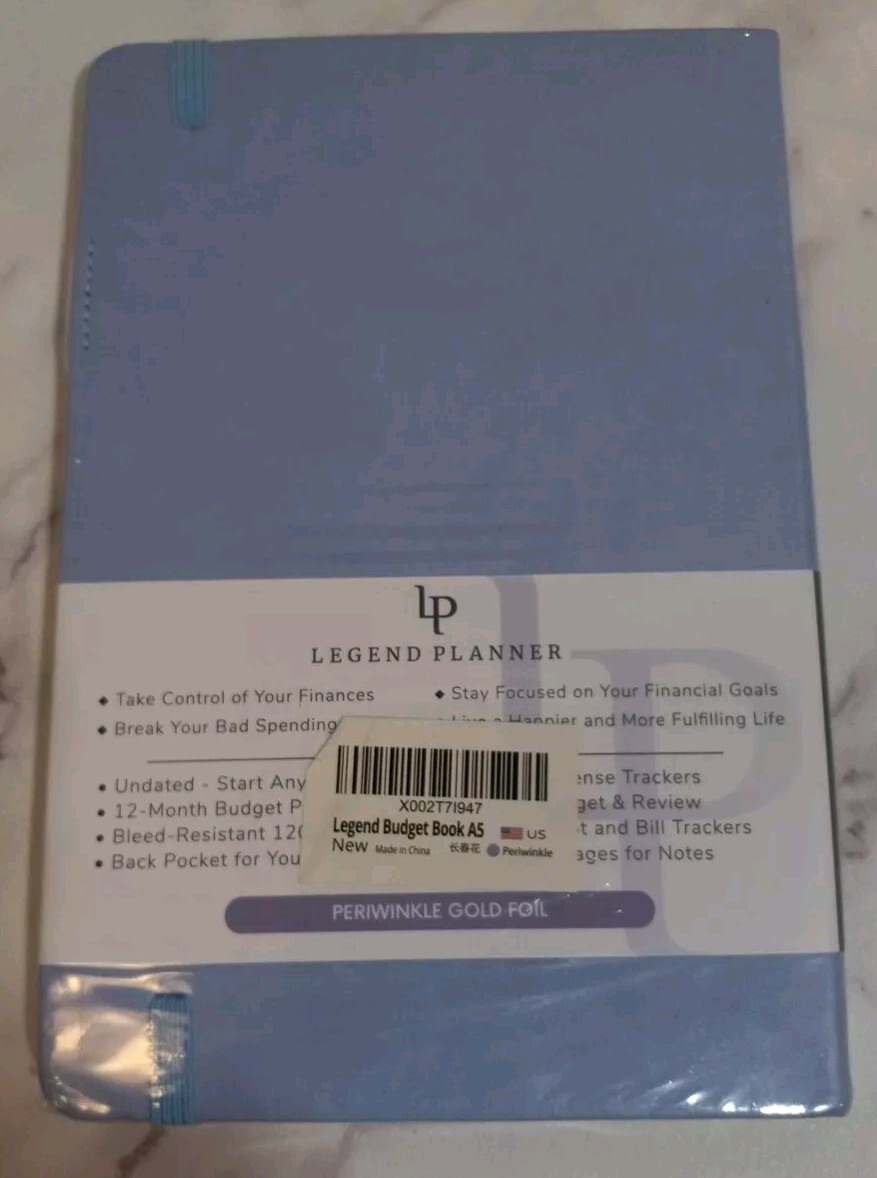 Legend Planner Budget Book A5 Periwinkle Blue Undated New Sealed