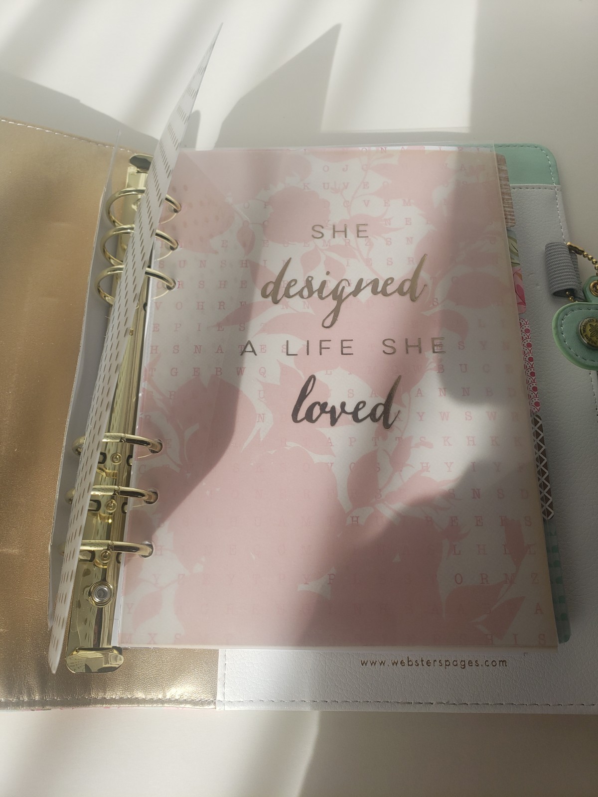 Websters Pages Planner New A5 Undated Inserts Green Pink Floral Rare Agenda Chic