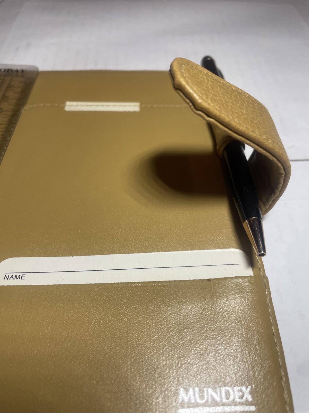 Faux Leather Planner Wallet Mundex Yellow Organizer Zip Around 6 Ring Binder