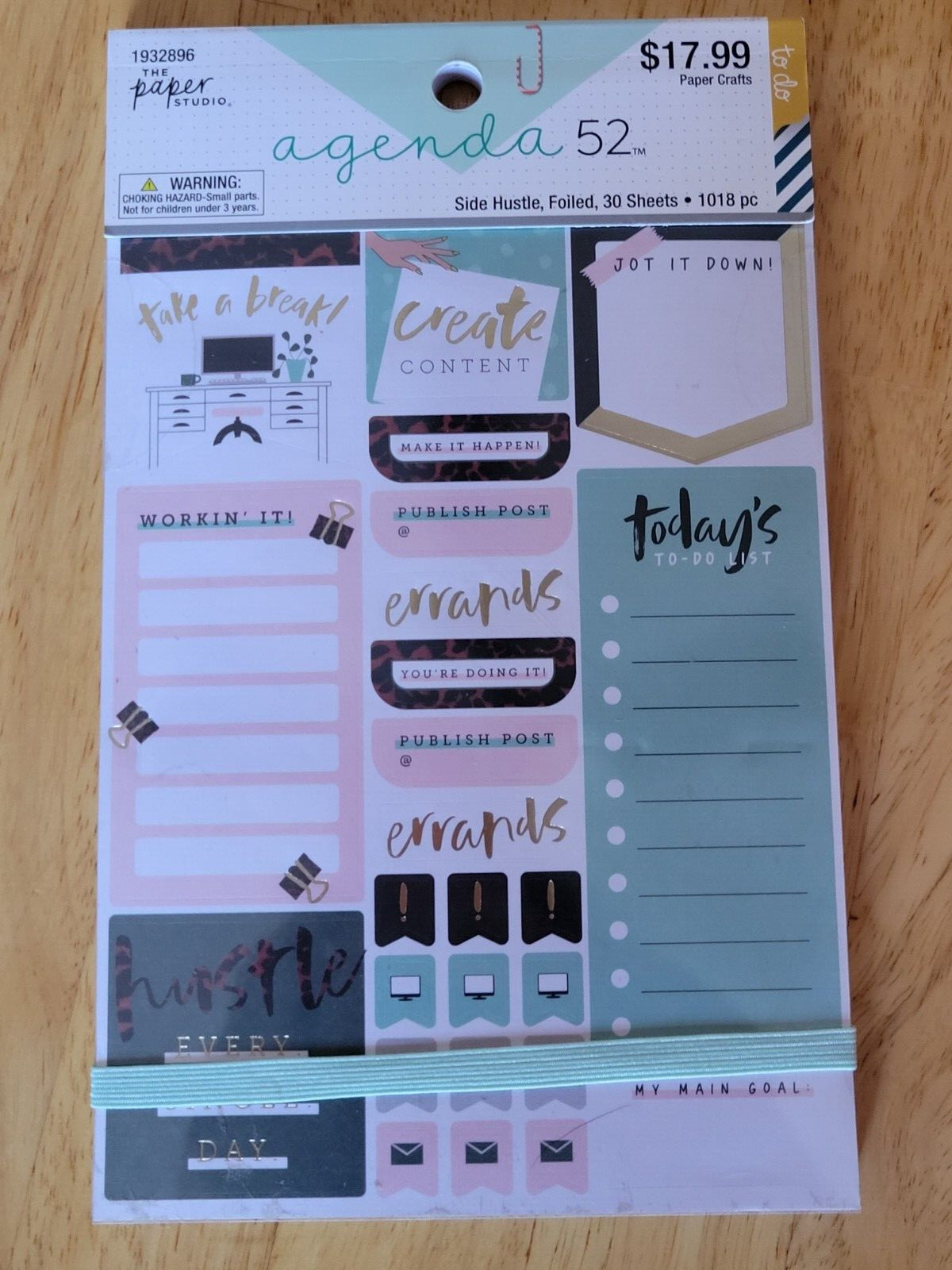 Agenda 52- Side Hustle Sticker Book 30 Sheets, 1018 Pcs Sticker