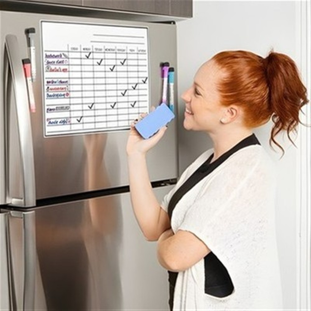 Magnetic Daily Reward Chore Chart Dry Erase for Kids Adults Refrigerator 17×12