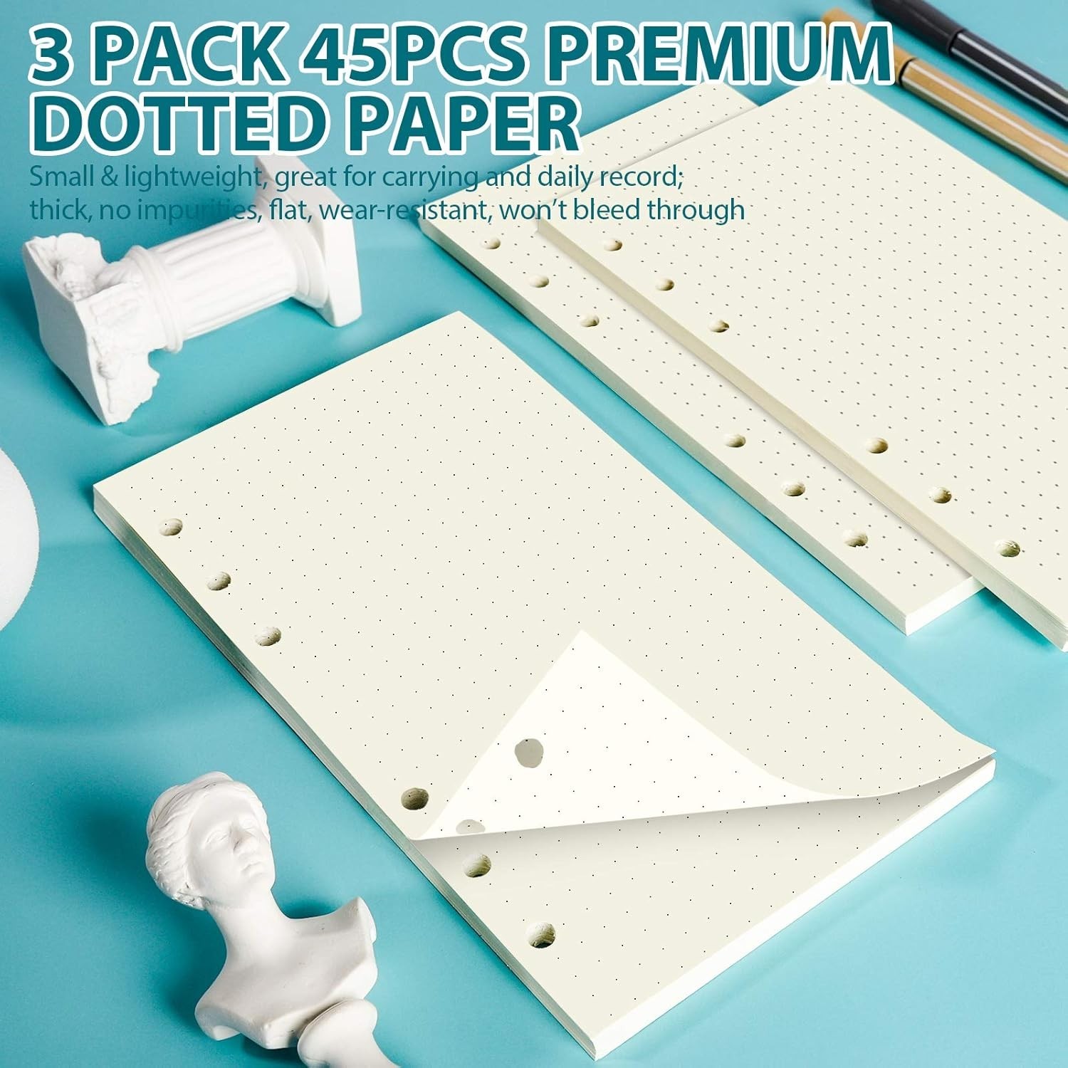 Ultimate A6 Dotted Paper Refills with Stunning Fluorescent Markers & Dividers