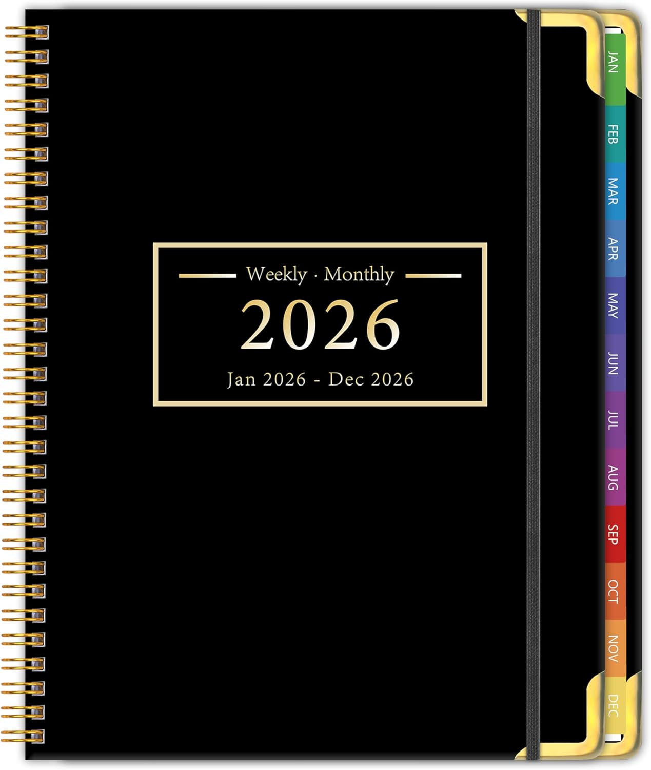 Planner -2026, Hardcover Weekly & Monthly Calendar Planner, January 2026 – Decem