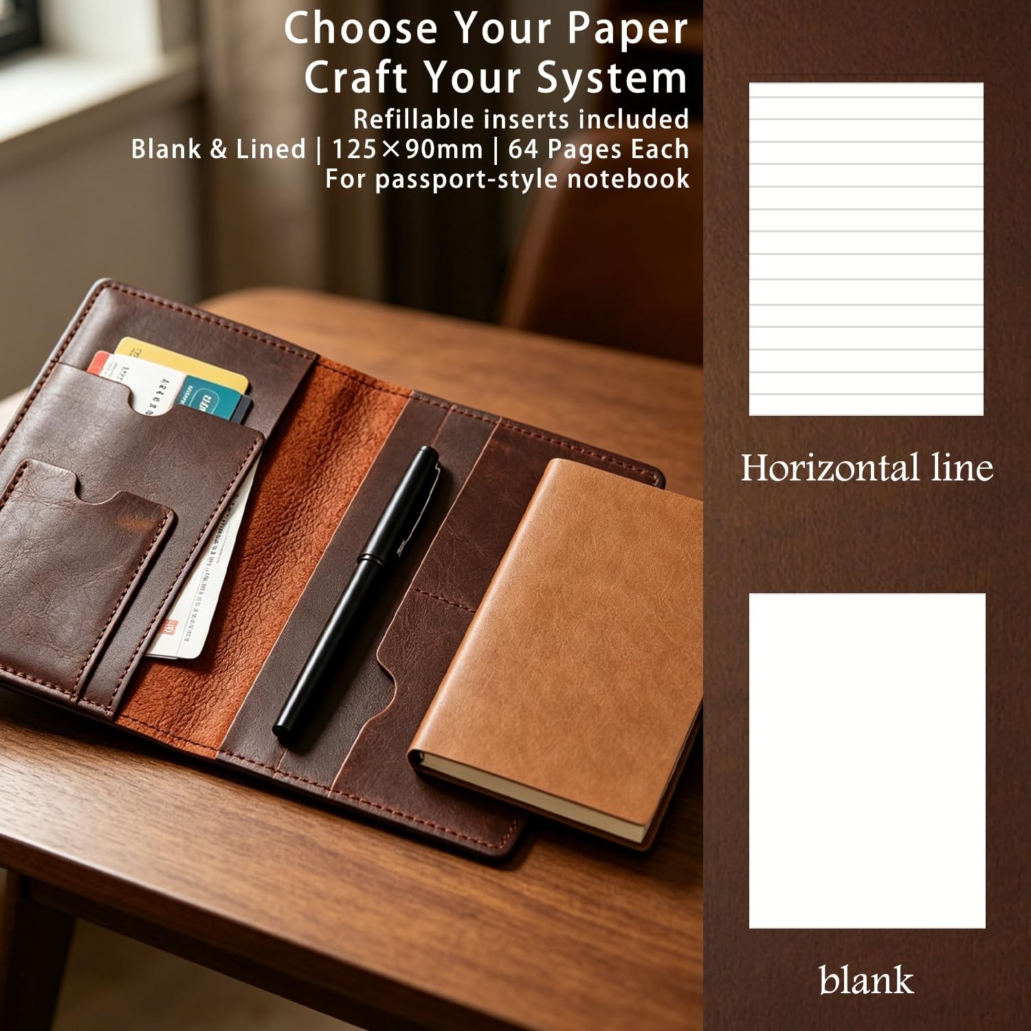 Genuine Leather Notebook Cover for Field Notes Moleskine Cahier, Handmade Vin…