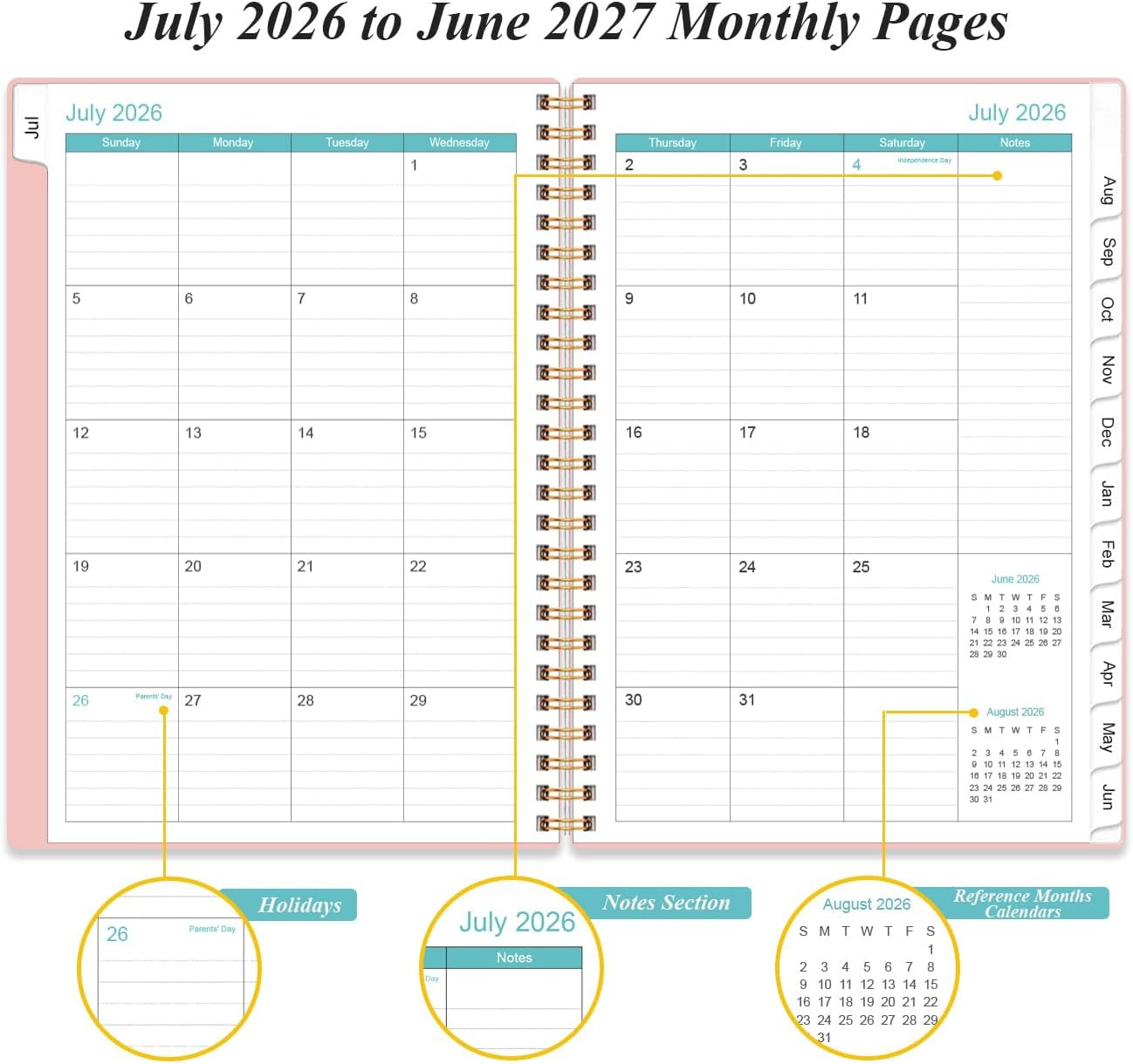 2026-2027 Appointment Book – 2026-2027 Daily Hourly Planner from July 2026 – Jun