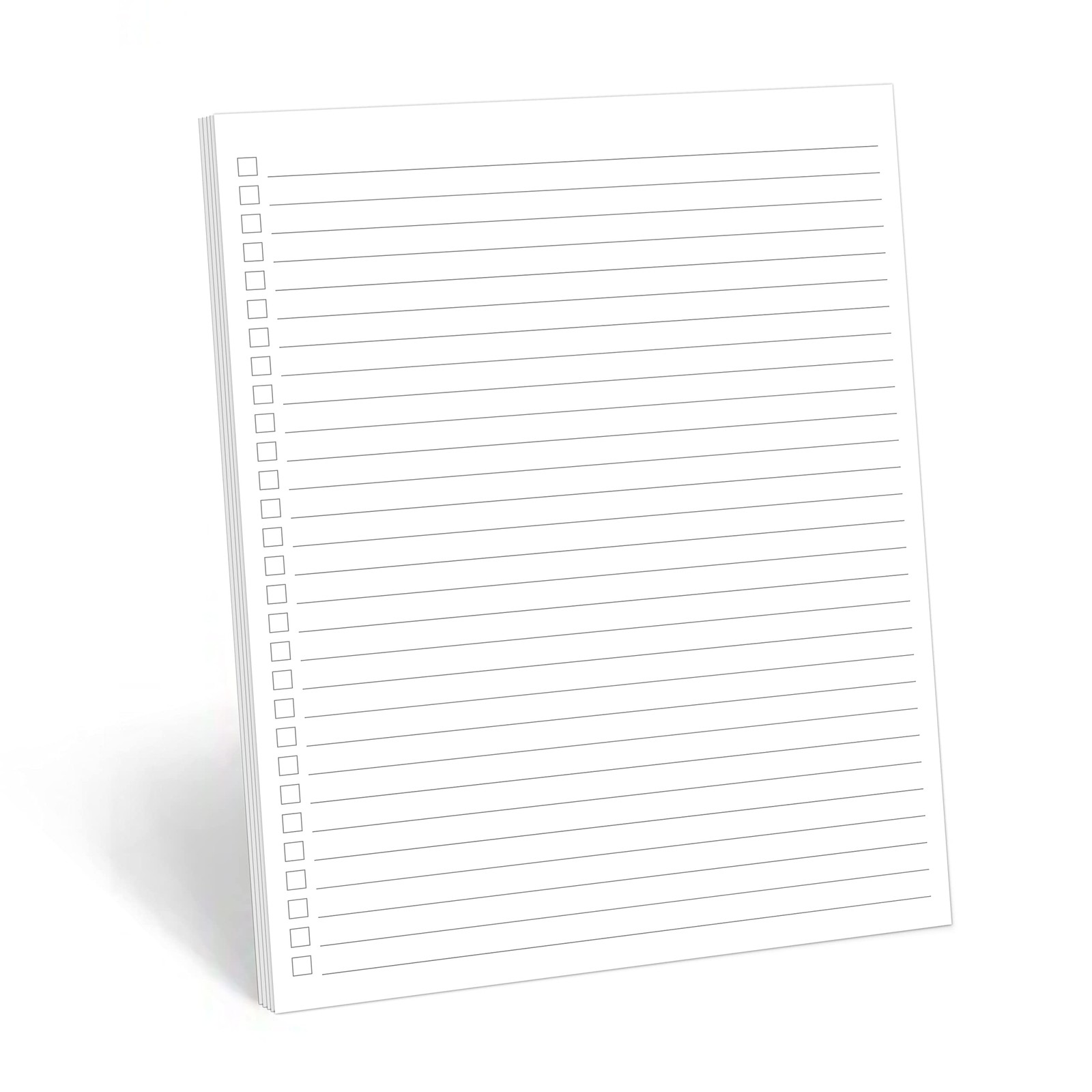 Checklist Notepad – (8.5″ x 11″) Wide-Ruled Letter Size, to-Do’s Notepad Tear…