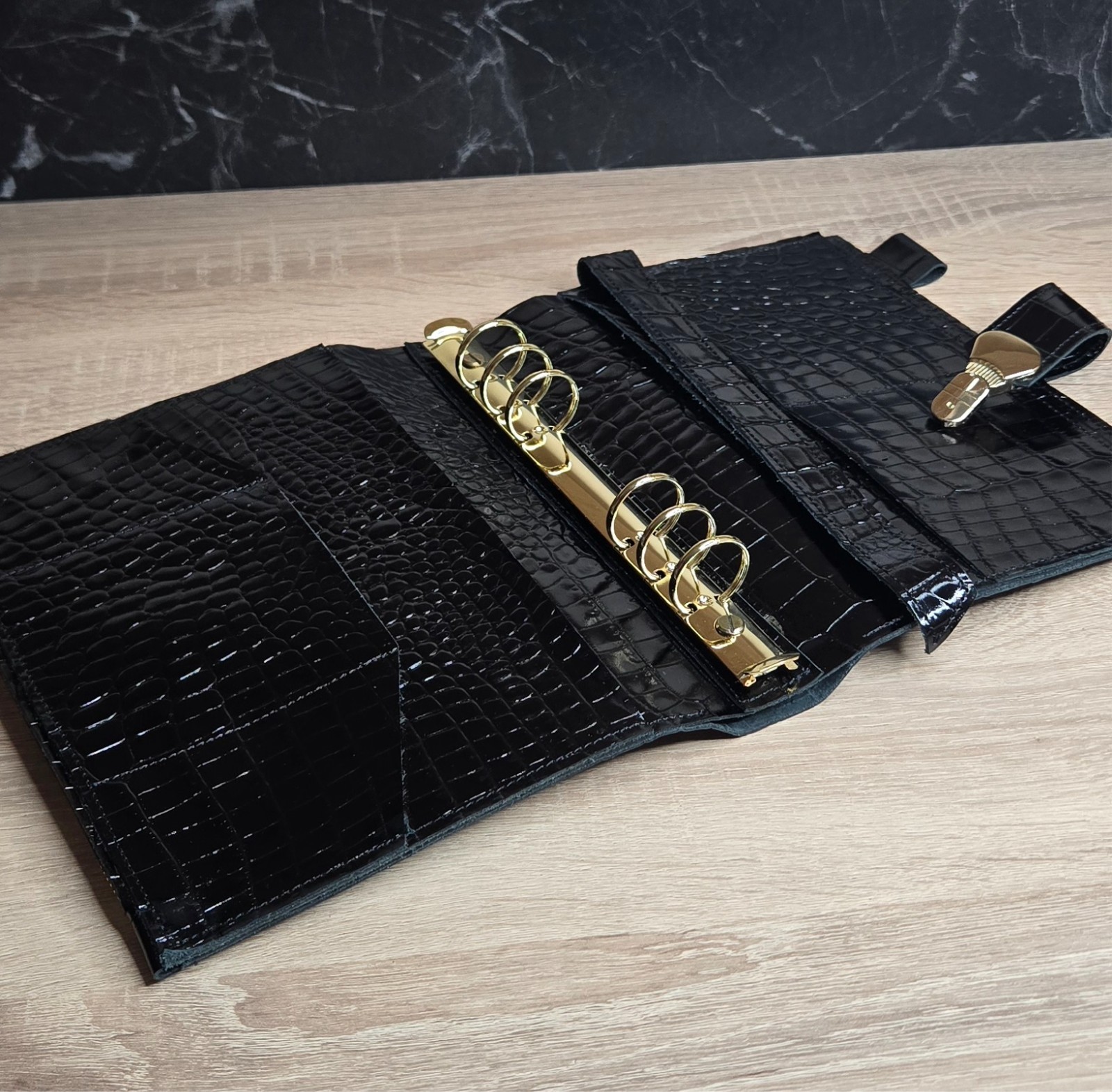 Black and gold Leather Cover planner A5 – Oops Shop just cover