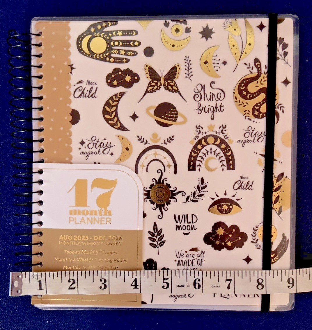 17 Month Planner SHINE BRIGHT Aug 2025 – Dec 2026 Weekly Planning Note Page Gift