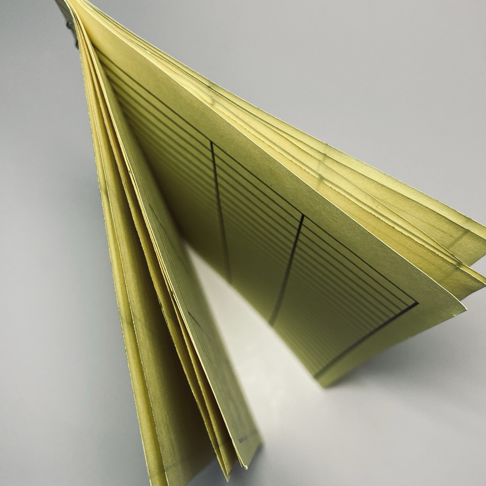 Vtg Handmade Notebook Legal Yellow Lined Paper Notes Work Office School Desk z