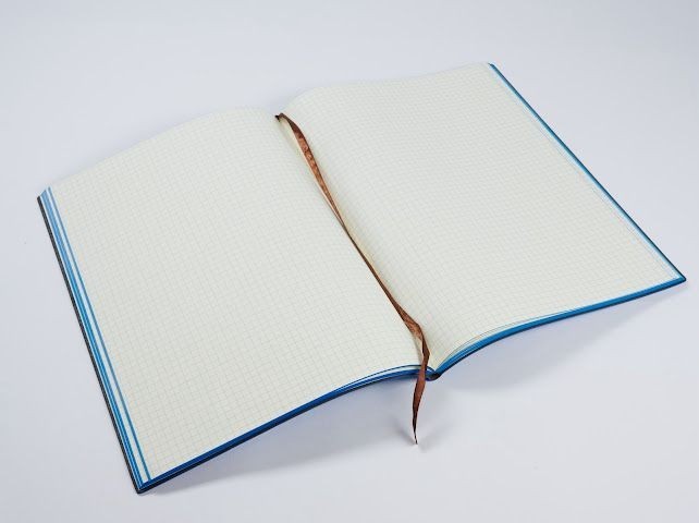 Ancora ROYAL AZUR colour Italian Luxury Leather set of 3 Notebooks ( A6, A5, A4)