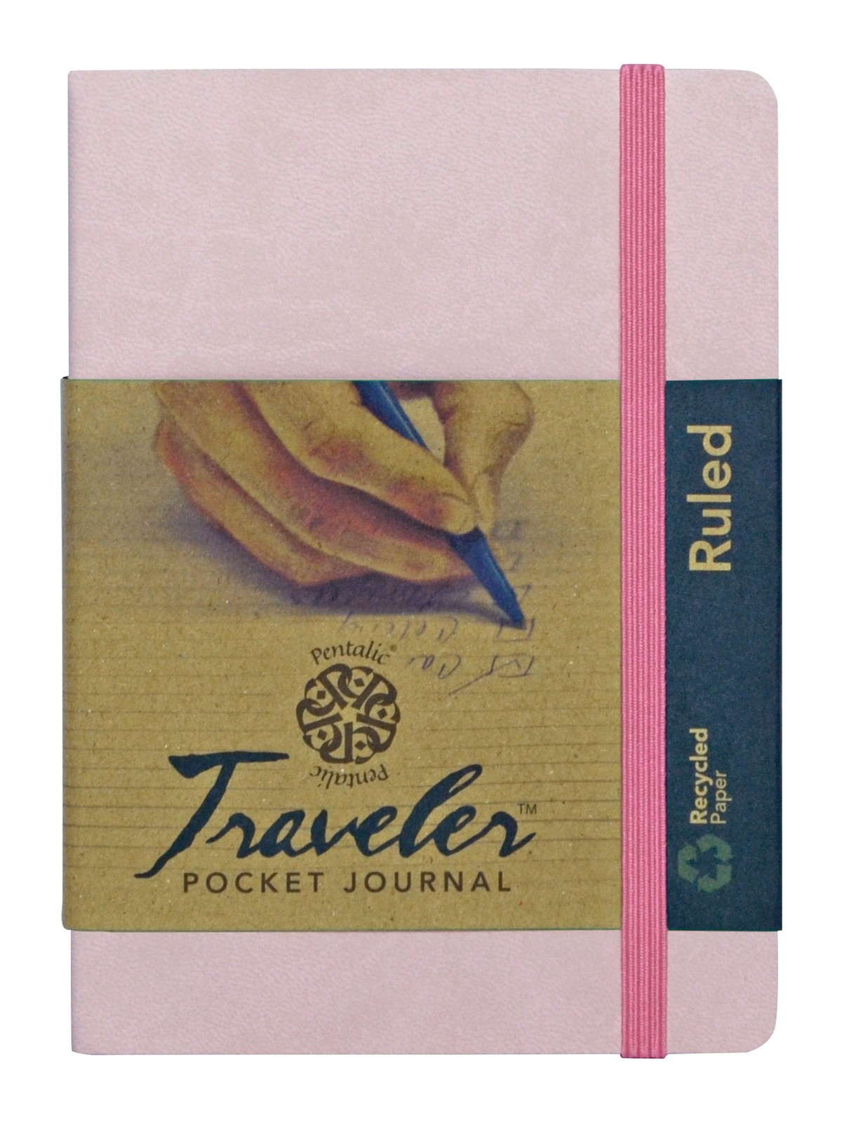 Pentalic Art Lined Traveler 4-inch x 6-inch, Pale Pink, Pink