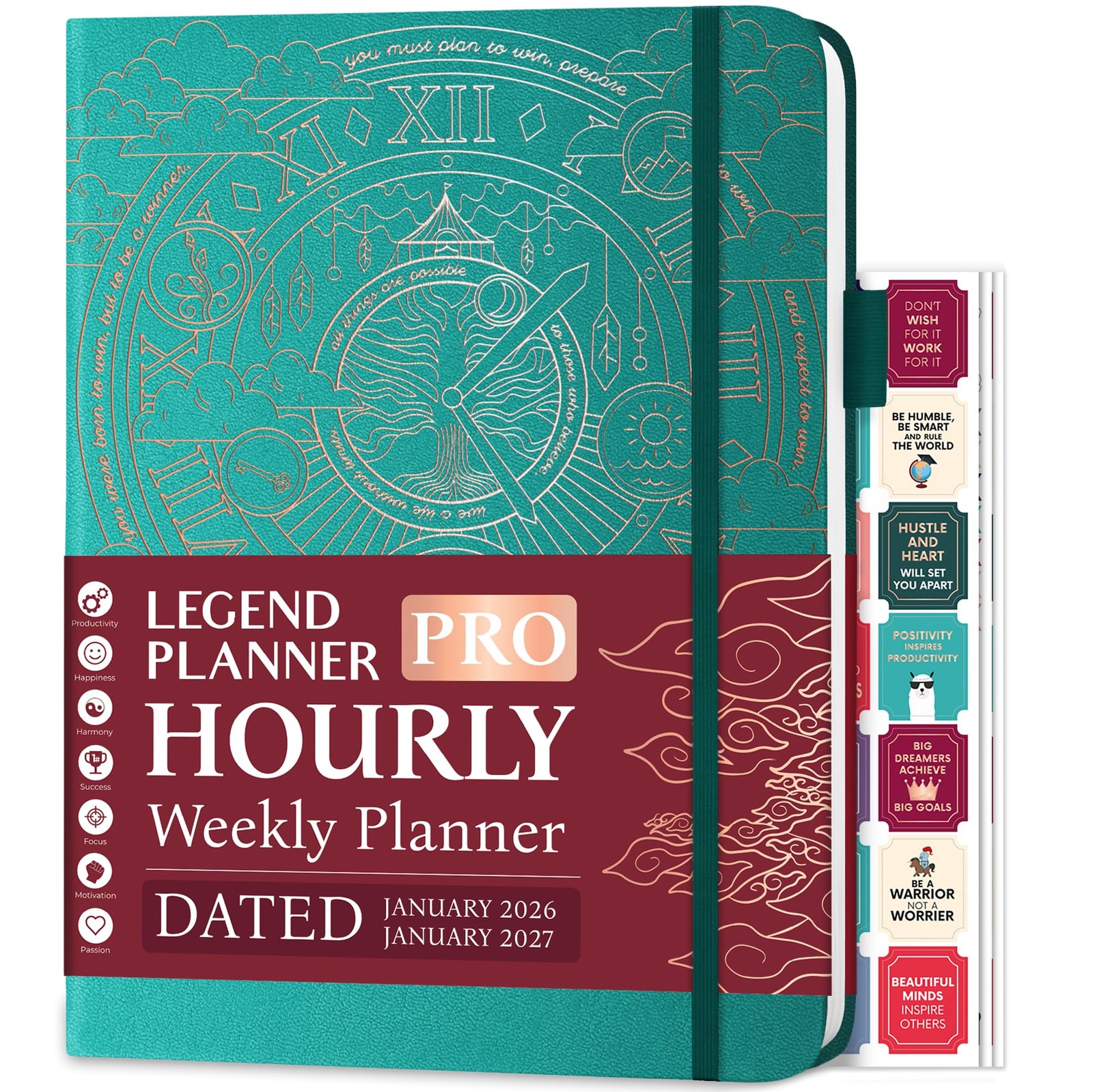 Legend Hourly Schedule Planner PRO Dated Jan 2026-Jan 2027 – Deluxe Weekly & …