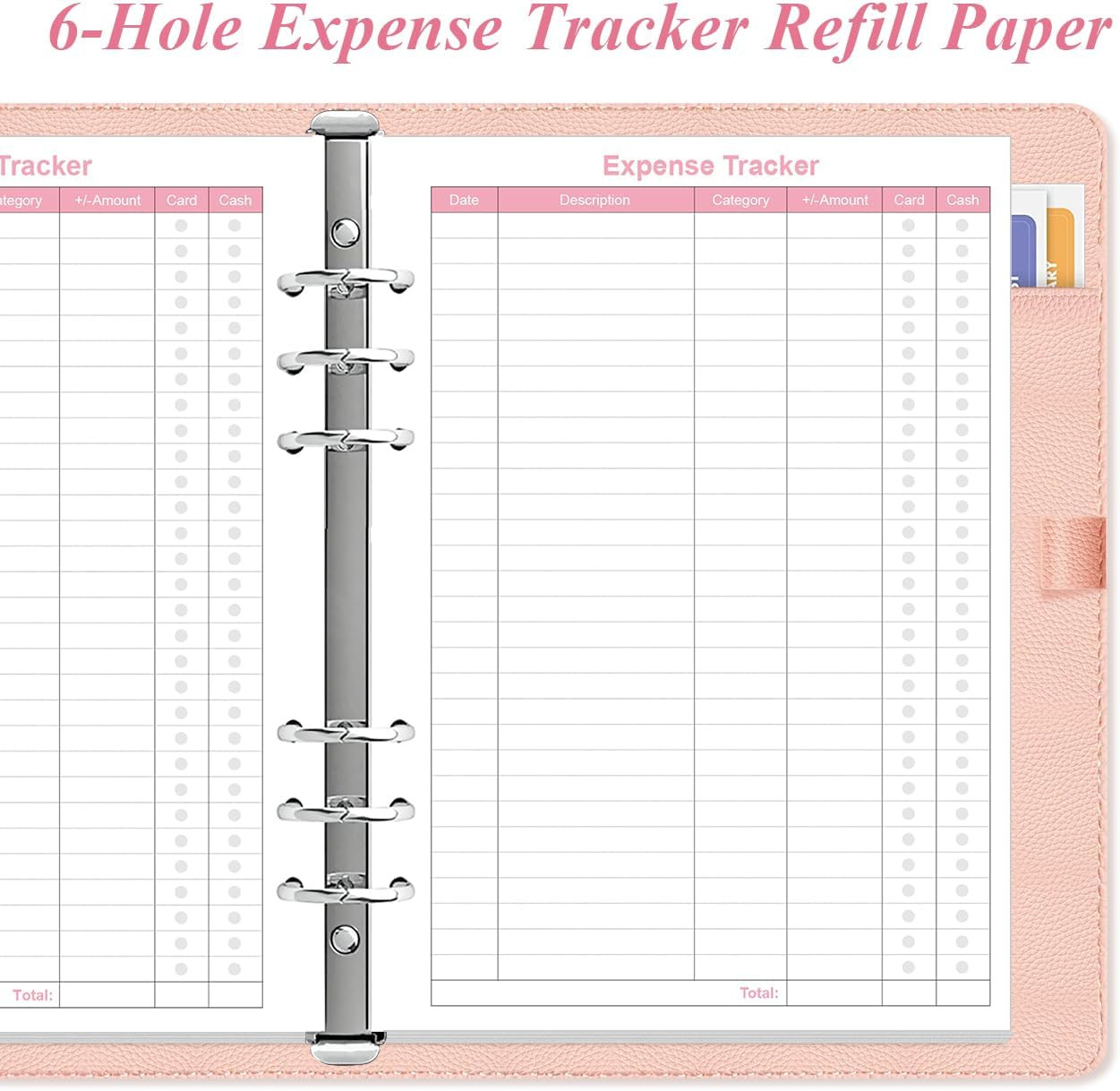 Budget Planner Refills for A5 Binder – 6 Hole Expense Tracker Paper, 50 Sheets/1
