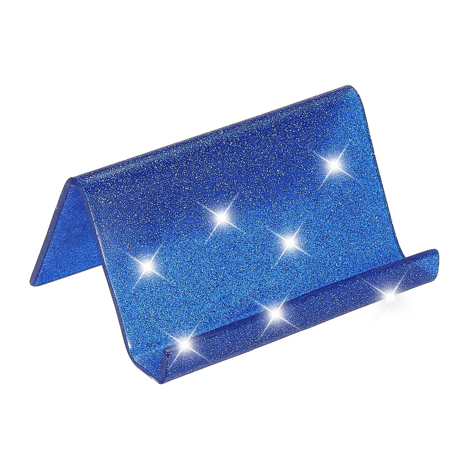 Business Card Holder for Desk, Acrylic Card Holders Shine, Blue