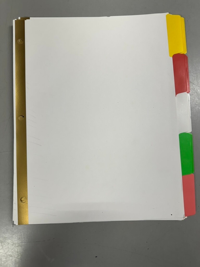 Large Set of 67 Tab Dividers – Various Colors and Styles – Paper + Plastic
