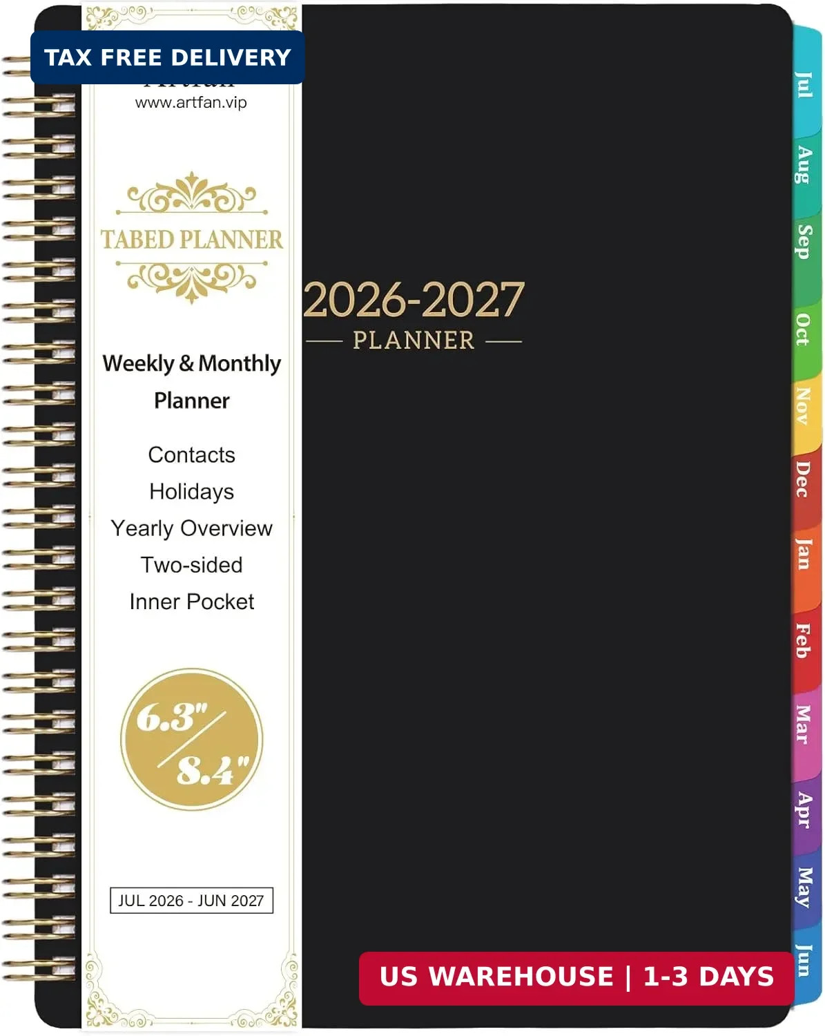 2026-2027 Planner – Planner/Calendar 2026-2027, Jul. 2026 – Jun. 2027, Weekly &