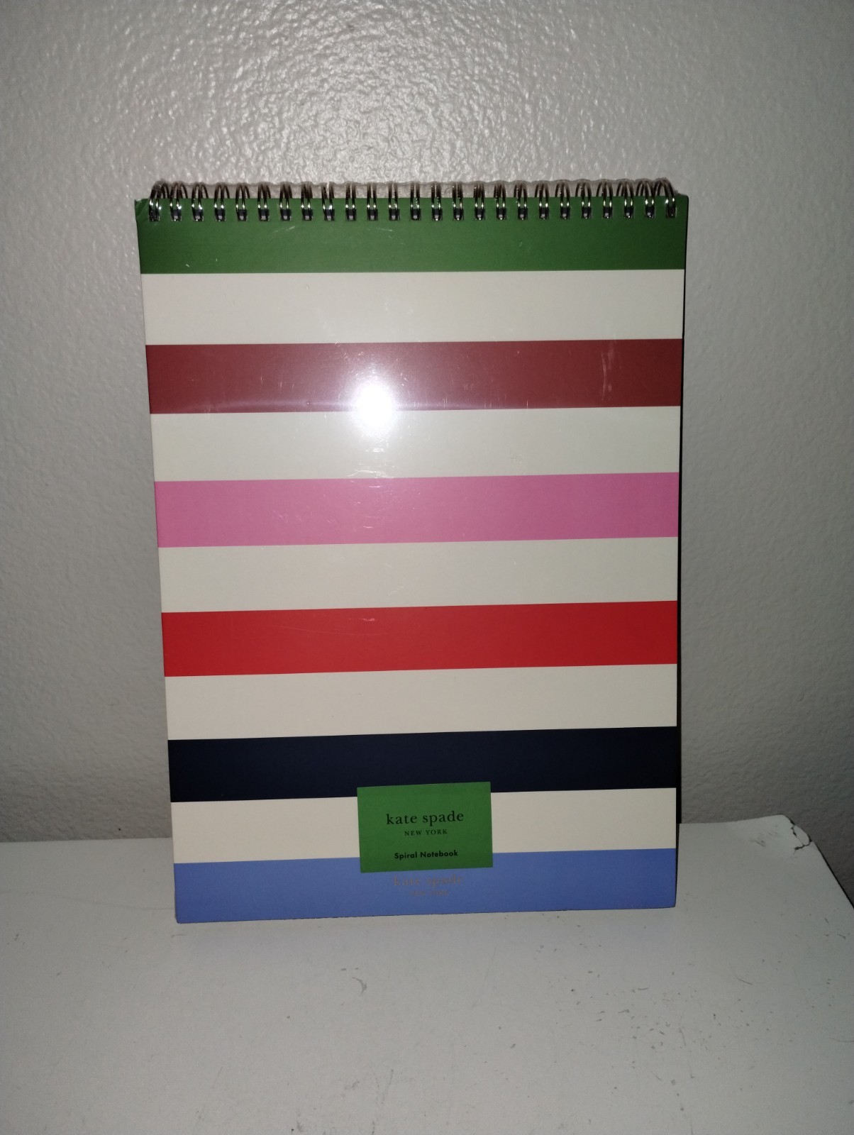 NEW Kate Spade New York 12×8 Top Spiral Notebook Multi-color Striped New/Sealed