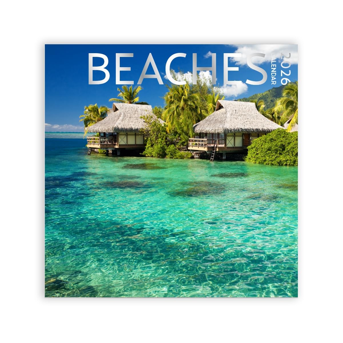 Beaches Calendar 2026, Large 12 x 24 inch, Wall Calendar,