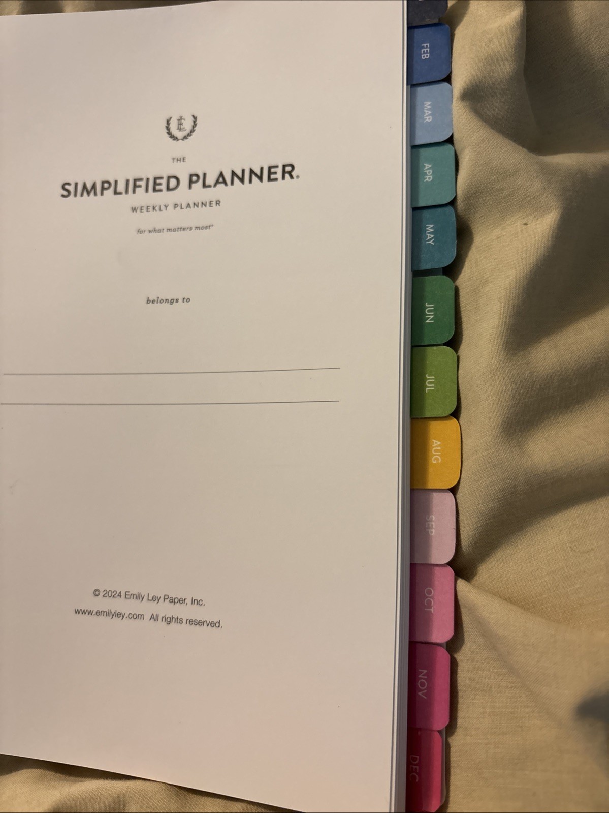 Emily Ley Simplified 2026 Calendar Planner Weekly New Year Fashion Colorful Stri