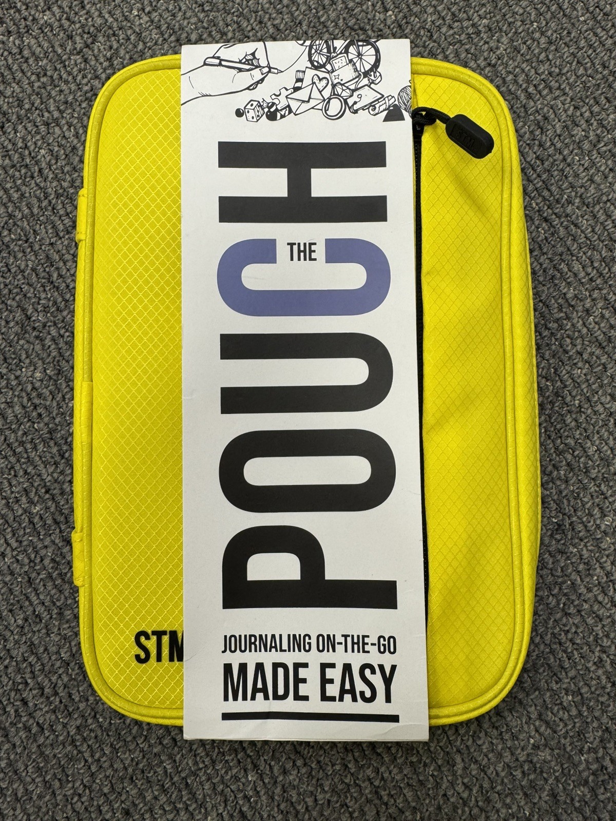 Scribbles That Matter A5 Journal Cover Pouch Yellow Supply Carry Case NEW