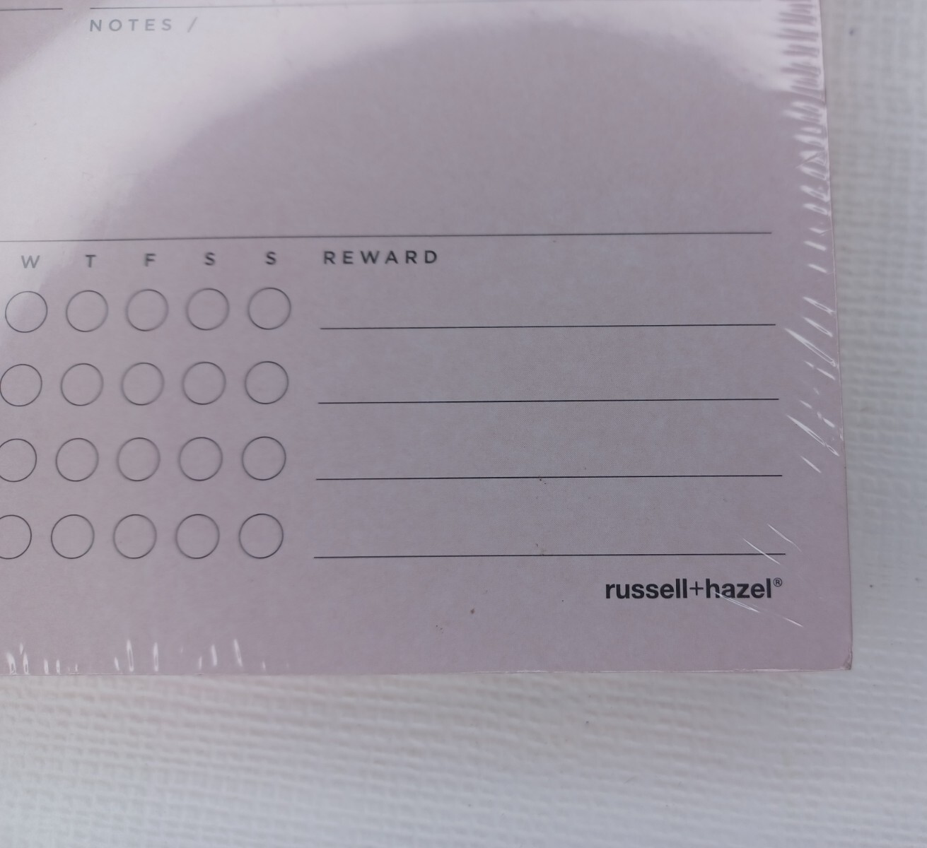 Russell + Hazel 7″ Square Weekly Planning Planner Refill Pad Rose Gold Gilt Edge