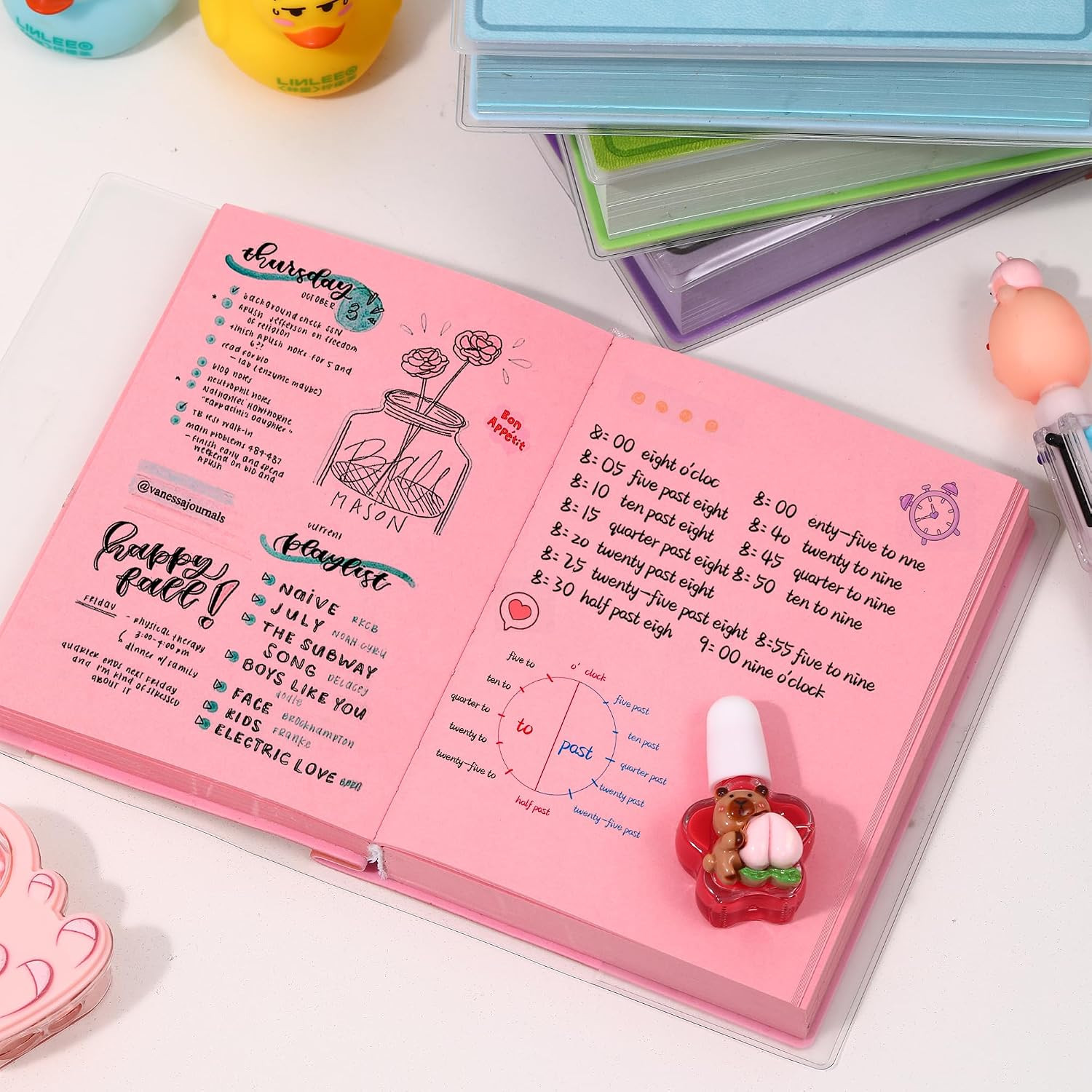 Thick Blank Fruit Journal Notebook with Waterproof Cover,Small 400 Color Pages