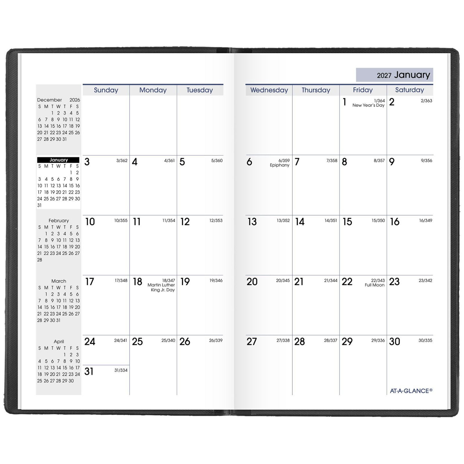 2026 At-A-Glance DayMinder SK53-00 Monthly Pocket Planner, 3-1/2 x 6″