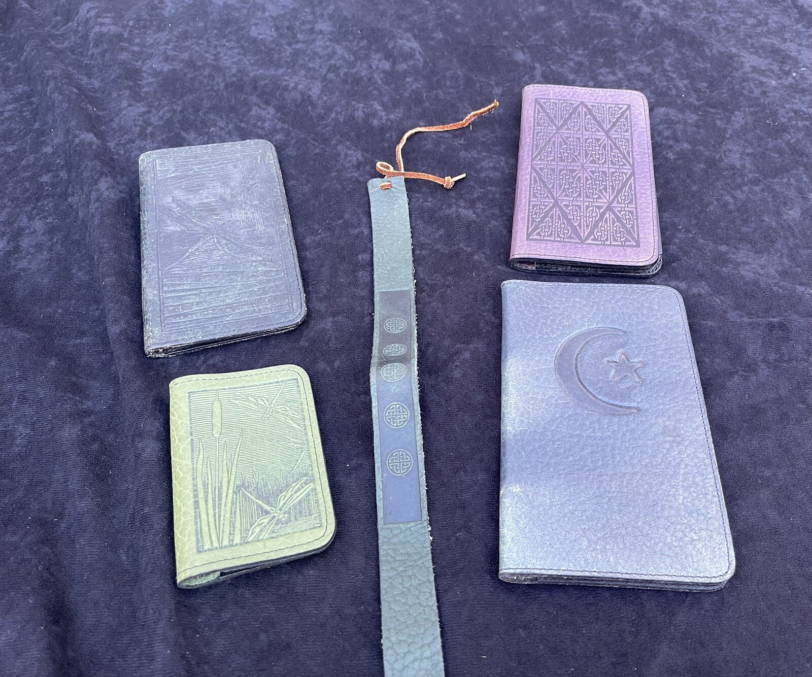 OBERON Design TOOLED Leather WALLET LOT CHECKBOOK SEE PICS