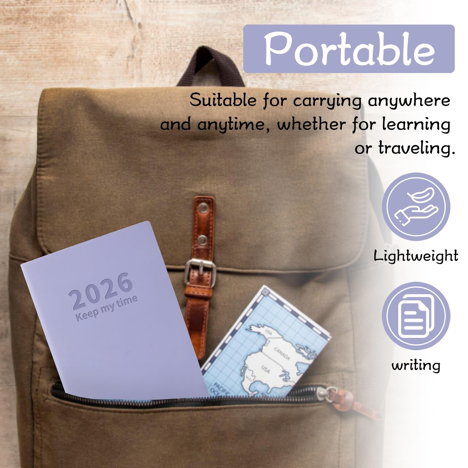 2026 Small Academic Planner Soft Leather Bound 5.5″ x 3.9″ Weekly and Monthly…