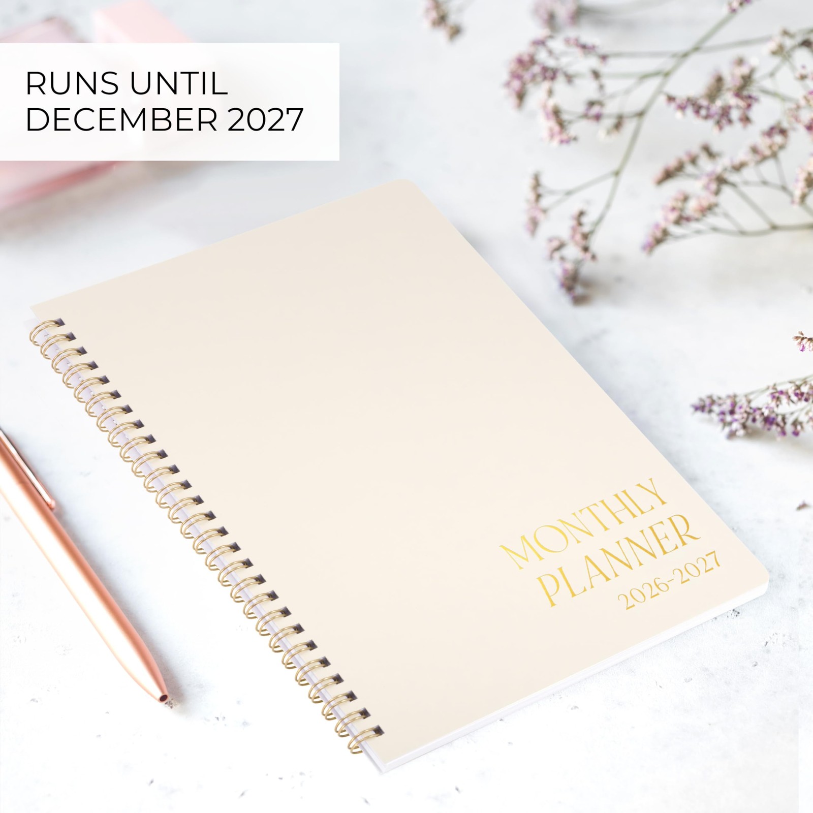 Beautiful 2026-2027 Monthly Planner and Calendar Book – To Do List Notebook T…