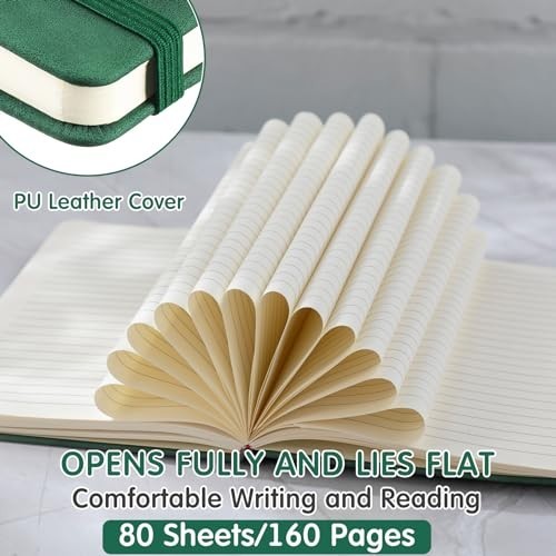 24 Pack Leather Journals A5 5.7″ x 8.3″ Bulk Notebooks for Writing & Travel – Mu