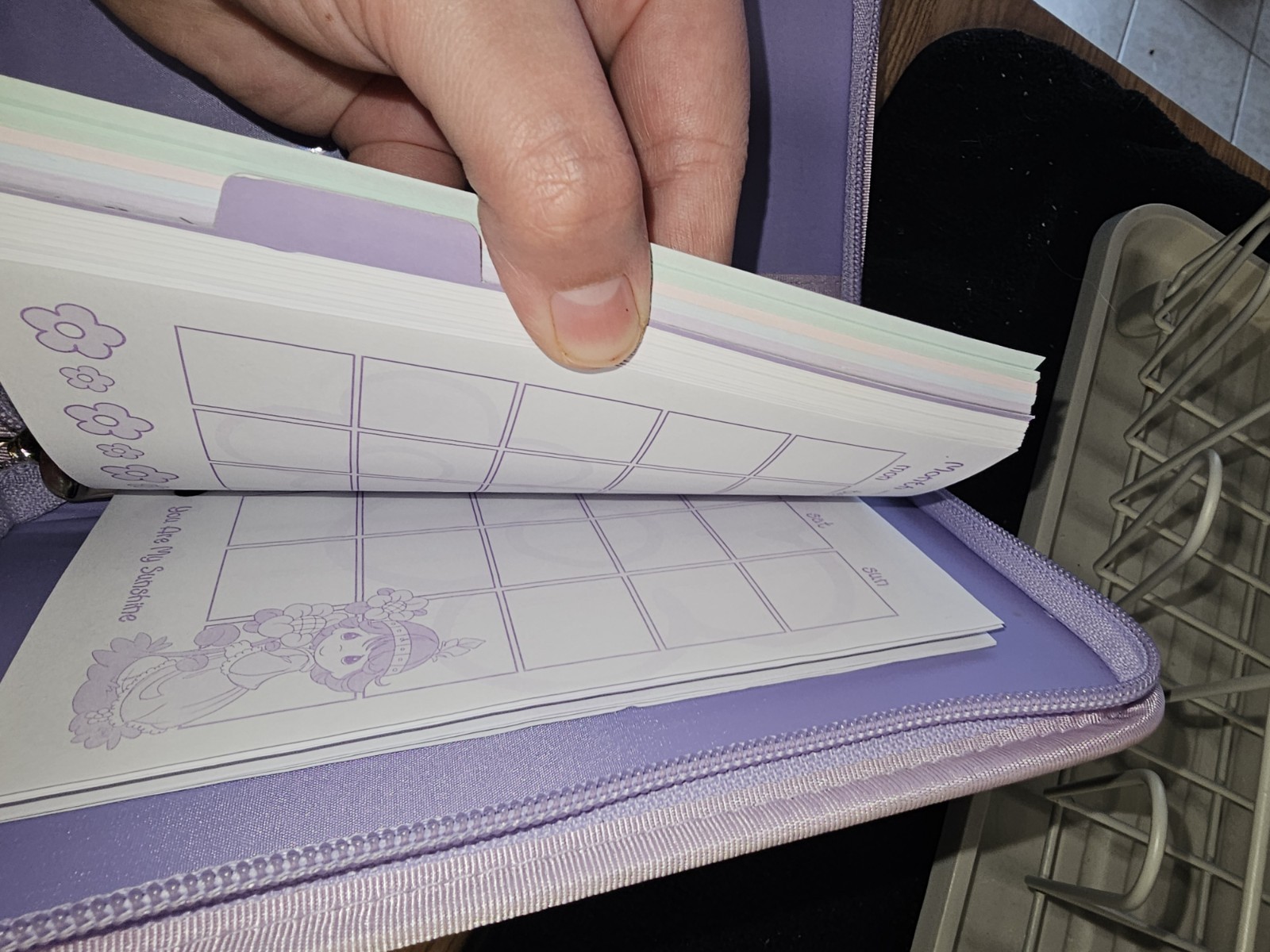 Vintage Precious Moments Planner Organizer Purple Binder BNWOT