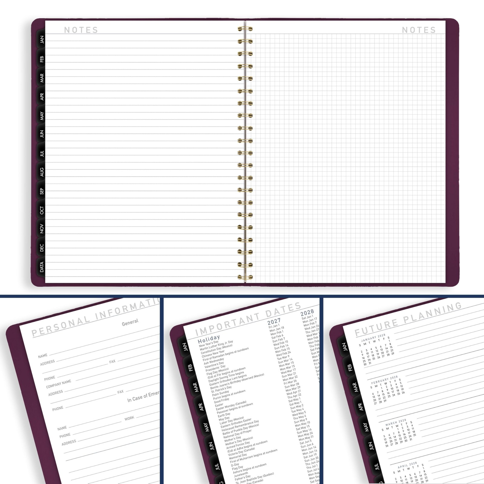 AT-A-GLANCE 2027 Appointment Book Planner, Weekly & 8.25″ x 11″, Purple