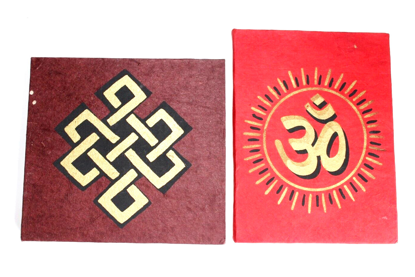lot of 2 Nepali Lokta paper note book 5.5″ x 4.5 ” and 6 “” x4.5 “
