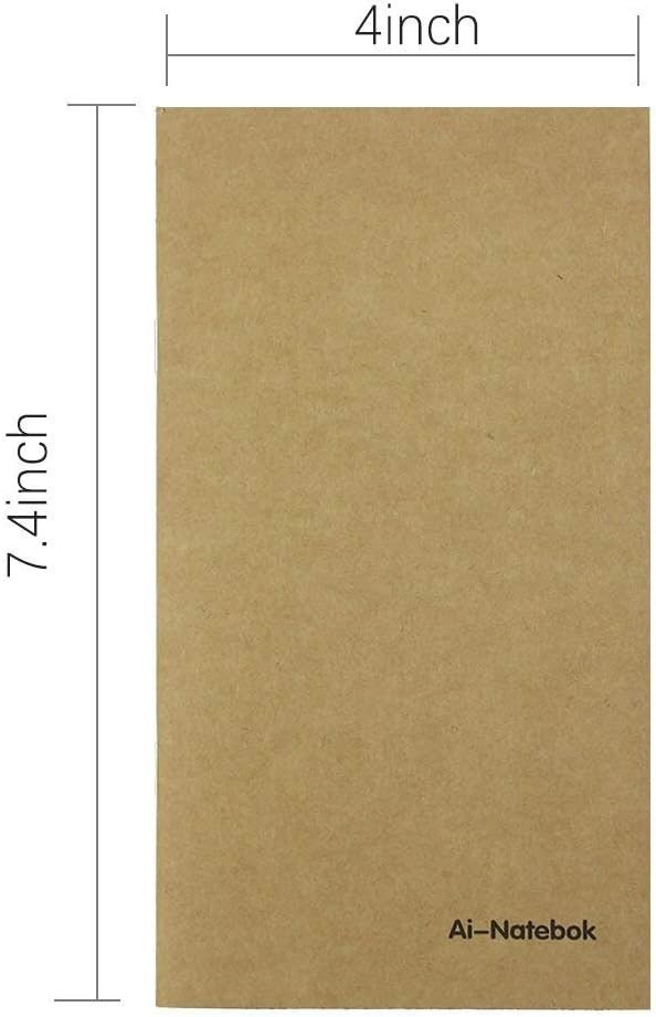 Blank Paper Travel Notebook Inserts, Unlined Refill for Travelers Notebook/Journ