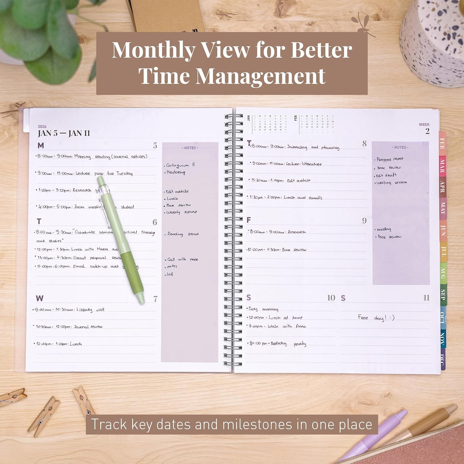 Rileys 2026 Planner, Agenda Planner With Weekly And Monthly View, Daily Agend…