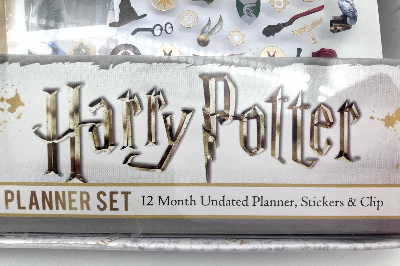 Harry Potter Planner Set 12 Month Undated Planner Stickers & Clips New *Open Box