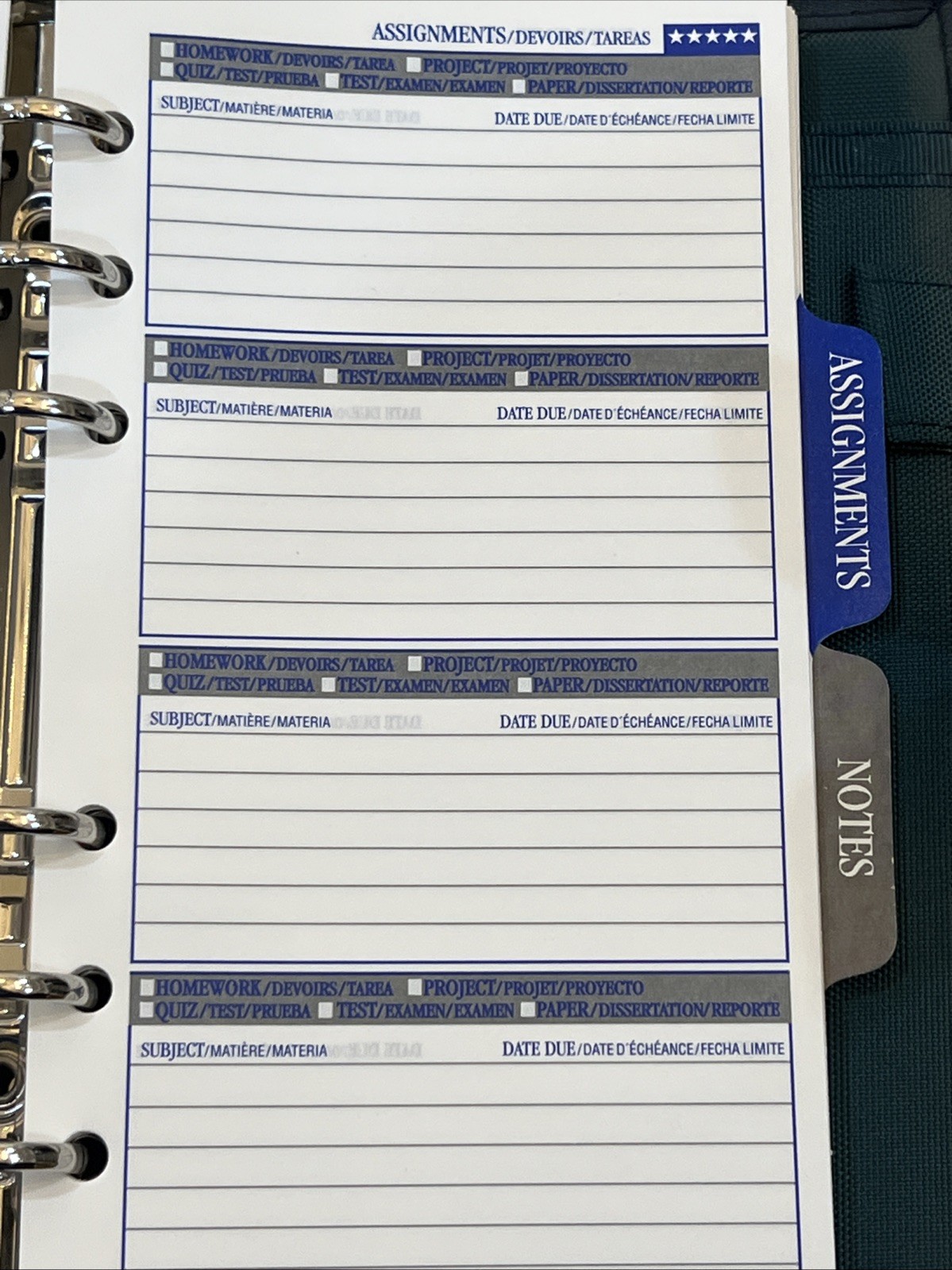 Vtg 1996 Mead FIVE STAR Student Day Planner – Y2K Day Planner Green (Read) 7.5×6