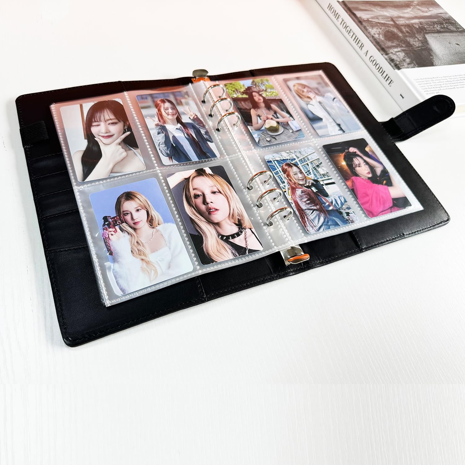 A5 Kpop Photocard Binder, 6 Ring Binder Collector’s Album with 240 Card Slots…