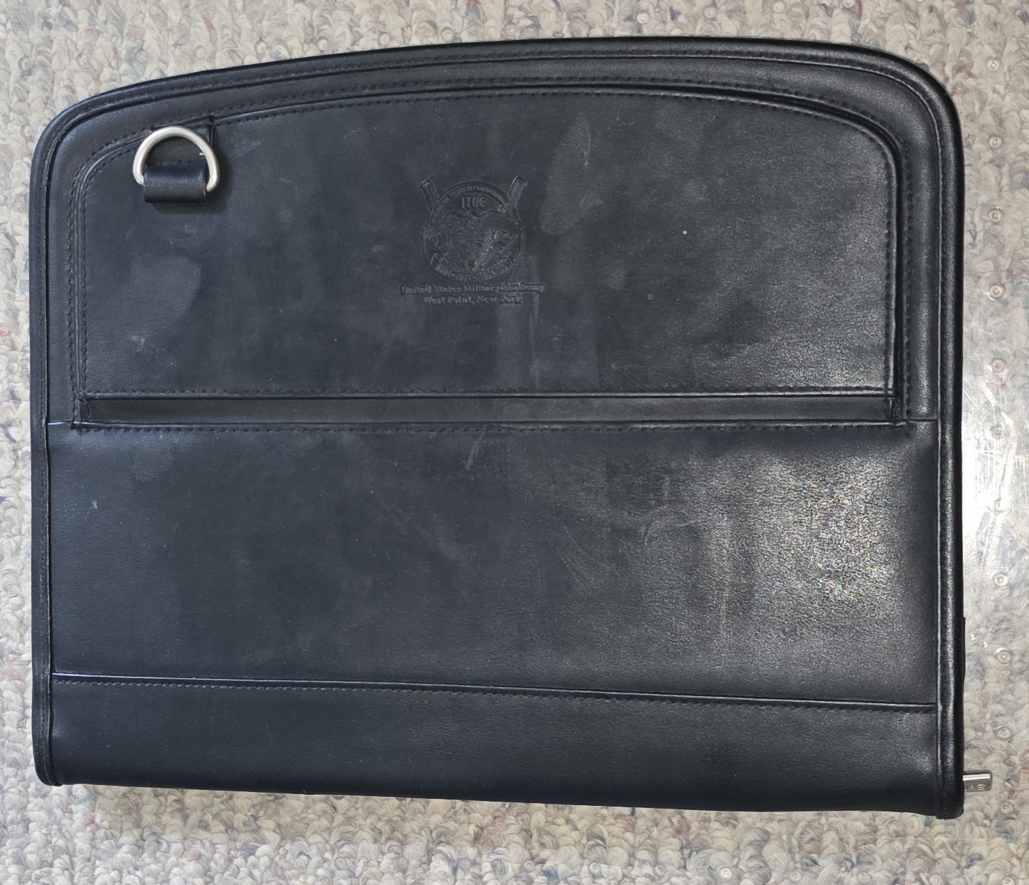 West Point US Military Academy Portfolio Case Zip Closure Organizer Leed’s Black
