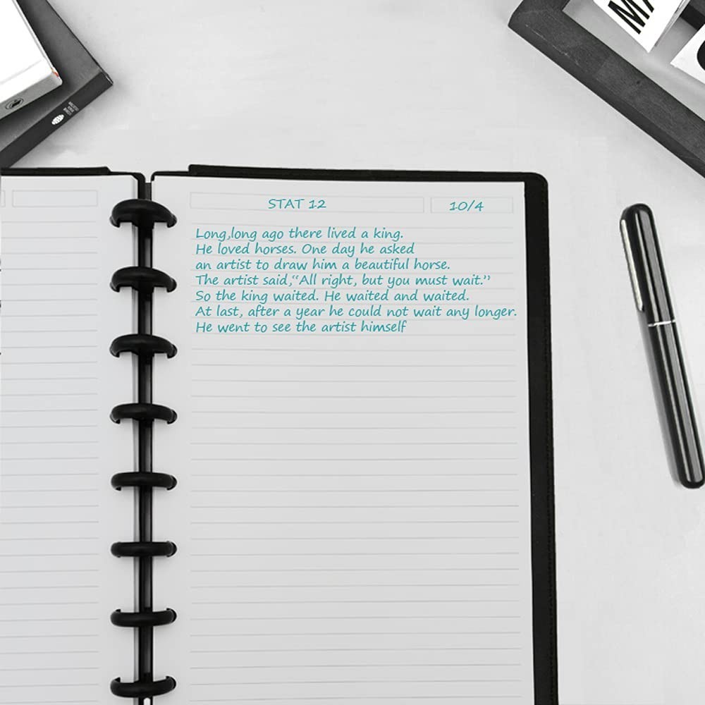 A4 Discbound Lined Refill Paper, 100 Sheets, 200 Pages, 11 Disc Hole Punched, 10